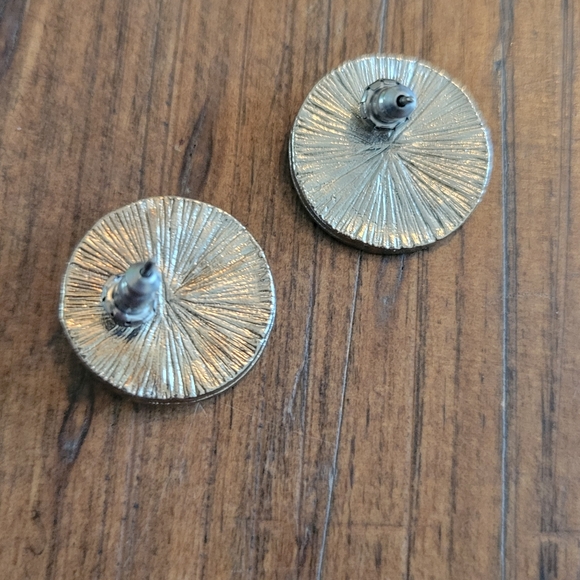 Vintage Smiley Face Earrings - Picture 2 of 3